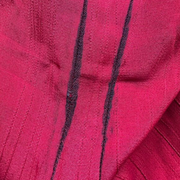 Vintage Scarlett 80's 90's Red Ethnic Mini Dress Beaded Collar Witchy Boho - Picture 9 of 11